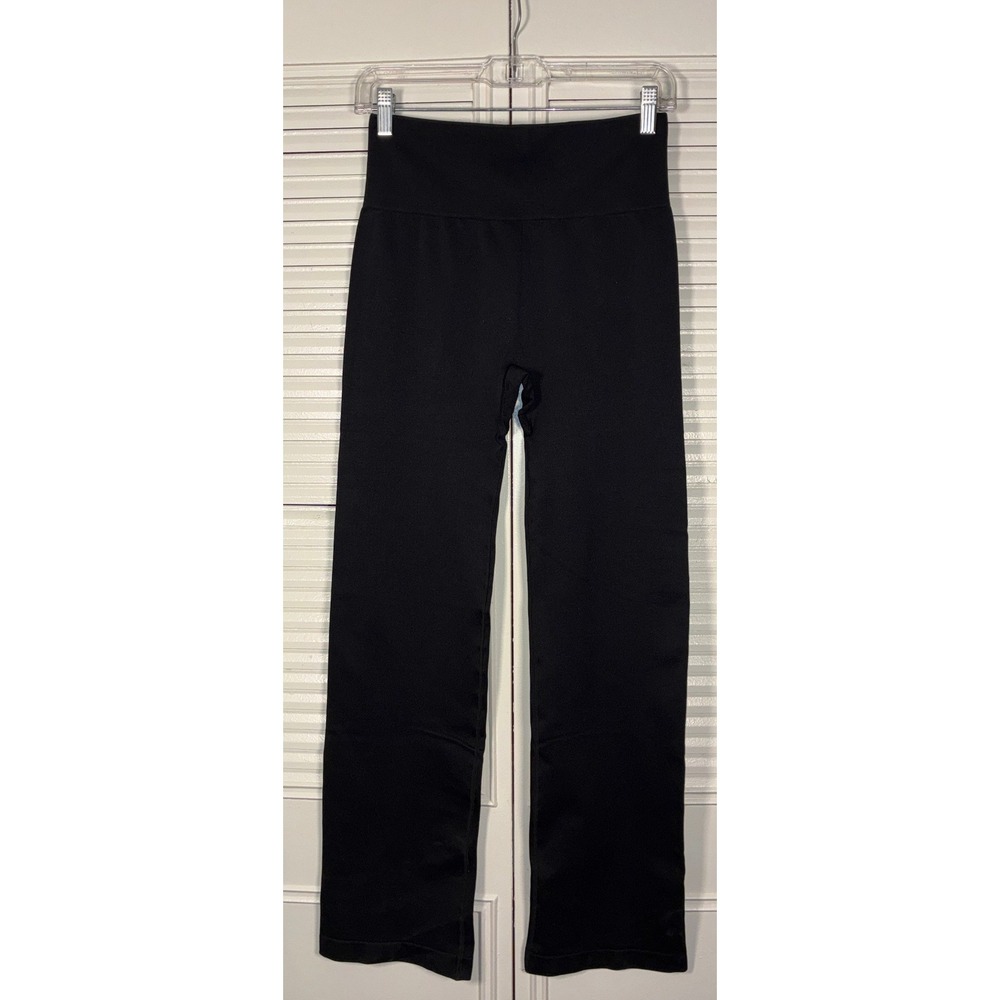 OQQ High Waisted Seamless Leggings Black Bootcut Flare Yoga Pants Large
